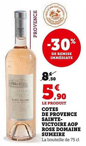 COTES DE PROVENCE SAINTE-VICTOIRE AOP ROSE DOMAINE SUMIERE