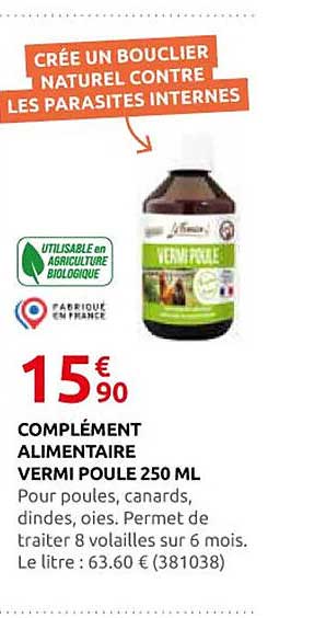 CRÉE UN BOUCLIER NATUREL CONTRE LES PARASITES INTERNES