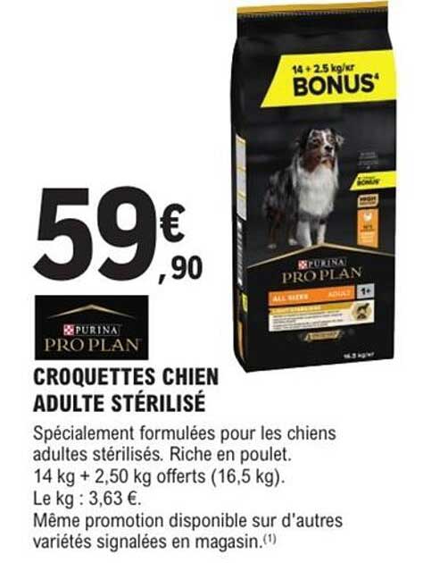 CROQUETTES CHIEN ADULTE STÉRILISÉ