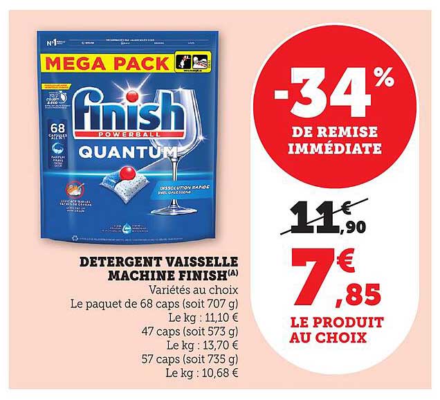 DÉTERGENT VAISSELLE MACHINE FINISH