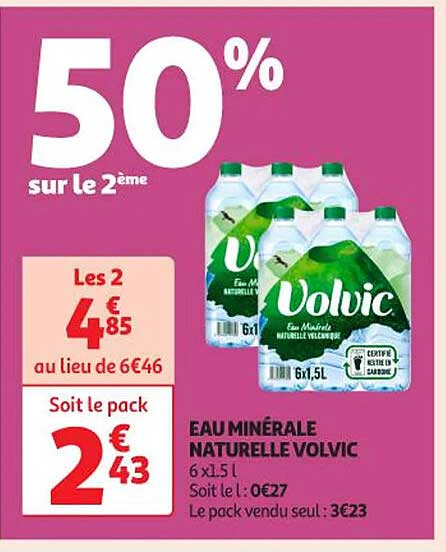 EAU MINÉRALE NATURELLE VOLVIC