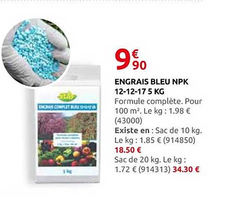 ENGRAIS BLEU NPK 12-12-17 5 KG