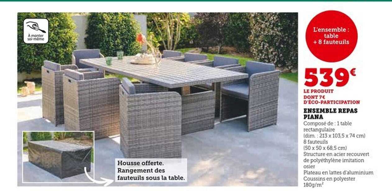 ENSEMBLE REPAS PIANA