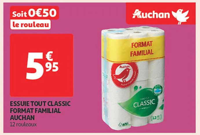 ESSUIE TOUT CLASSIC FORMAT FAMILIAL AUCHAN