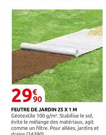 FEUTRE DE JARDIN 25 X 1 M