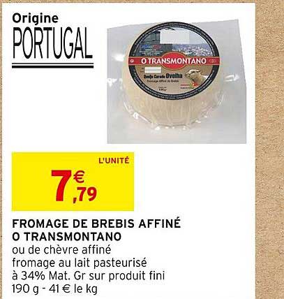 FROMAGE DE BREBIS AFFINÉ O TRANSMONTANO