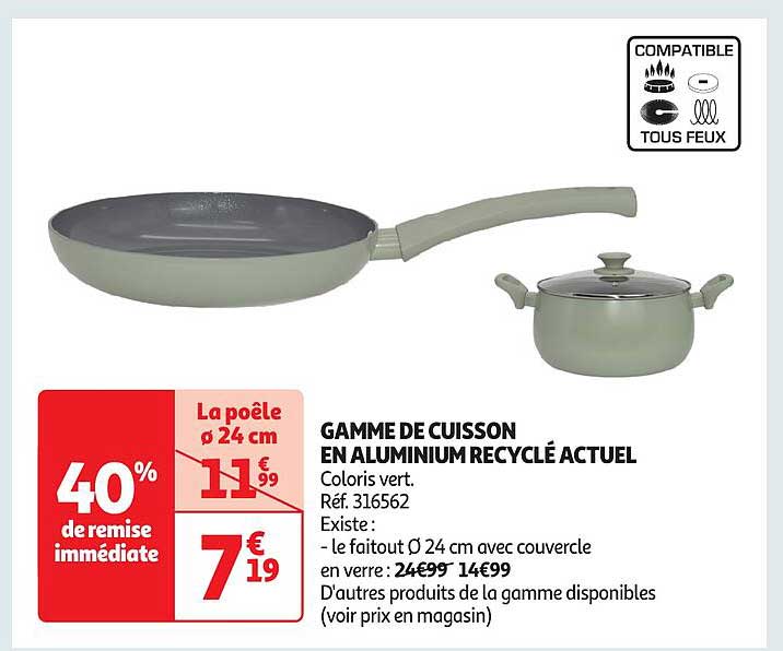 GAMME DE CUISSON EN ALUMINIUM RECYCLE ACTUEL