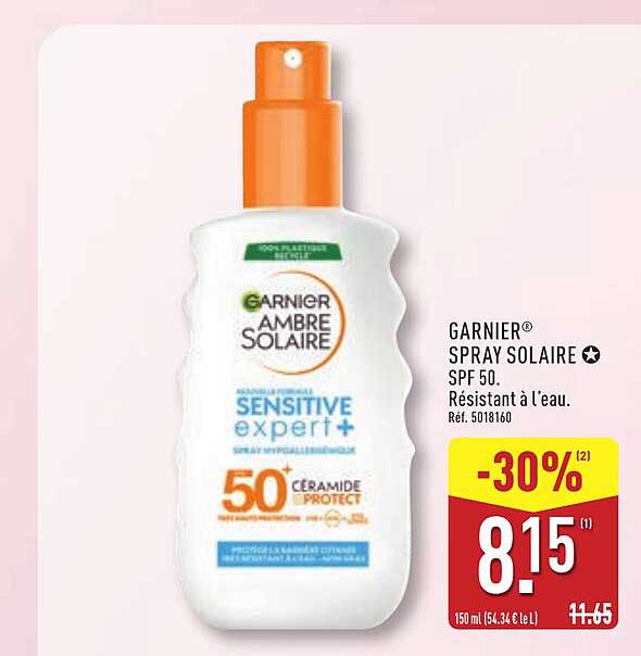 GARNIER® SPRAY SOLAIRE ★ SPF 50.