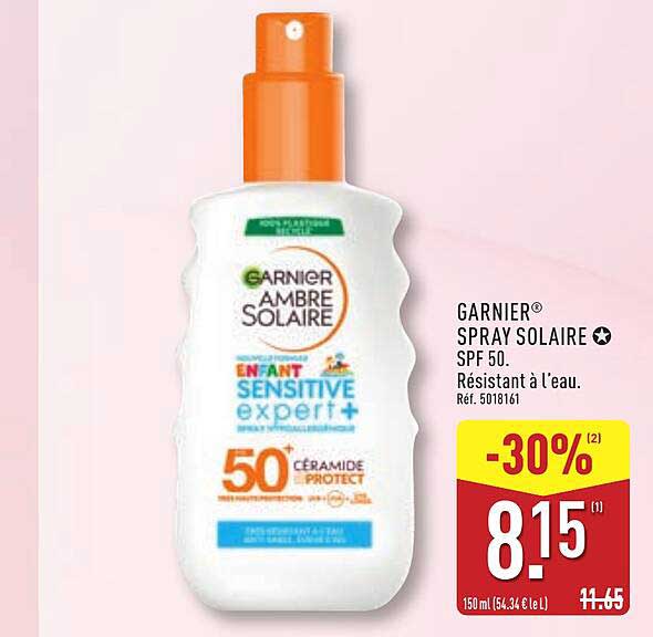 GARNIER® SPRAY SOLAIRE ✦ SPF 50.