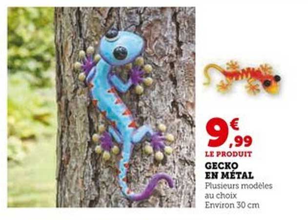 GECKO EN MÉTAL