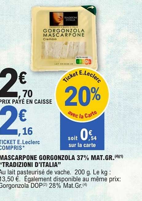 Gorgonzola Mascarpone 37% Mat.Gr.