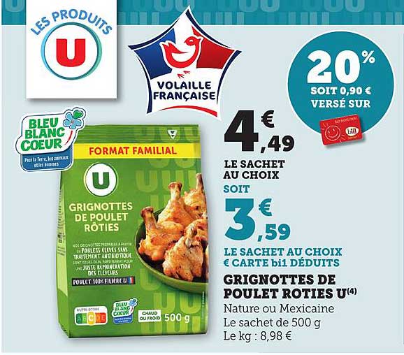 Grignottes de Poulet Rôties U