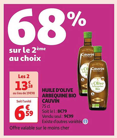 HUILE D'OLIVE ARBEQUINE BIO CAUVIN