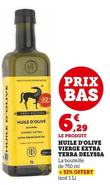 HUILE D'OLIVE VIERGE EXTRA TERRA DELYSSA
