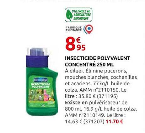 INSECTICIDE POLYVALENT CONCENTRÉ 250 ML