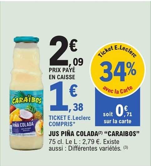 JUS PIÑA COLADA(®) "CARAIBOS"