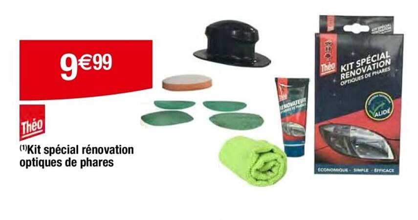 Kit spécial rénovation optiques de phares