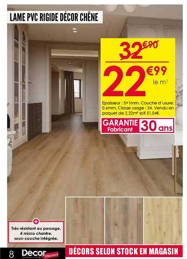 LAME PVC RIGIDE DÉCOR CHÊNE