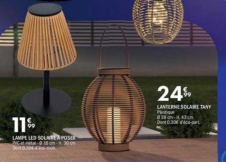 LAMPE LED SOLAIRE À POSER