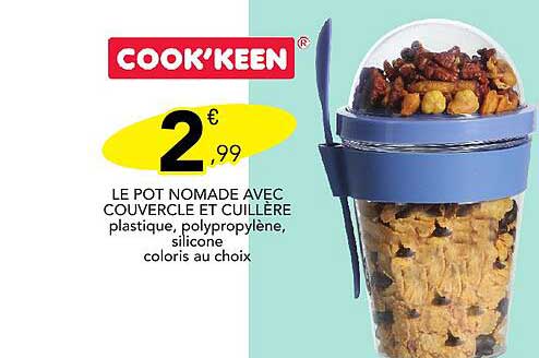 LE POT NOMADE AVEC COUVERCLE ET CUILLÈRE