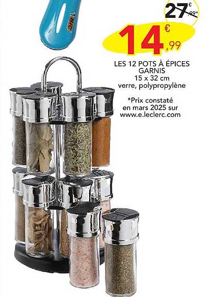 LES 12 POTS À ÉPICES GARNIS