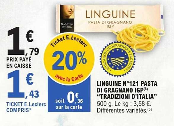 LINGUINE N°121 PASTA DI GRAGNANO IGP "TRADIZIONI D'ITALIA"