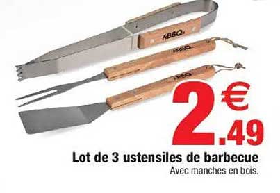 Lot de 3 ustensiles de barbecue