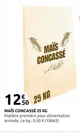 MAÏS CONCASSÉ 25 KG