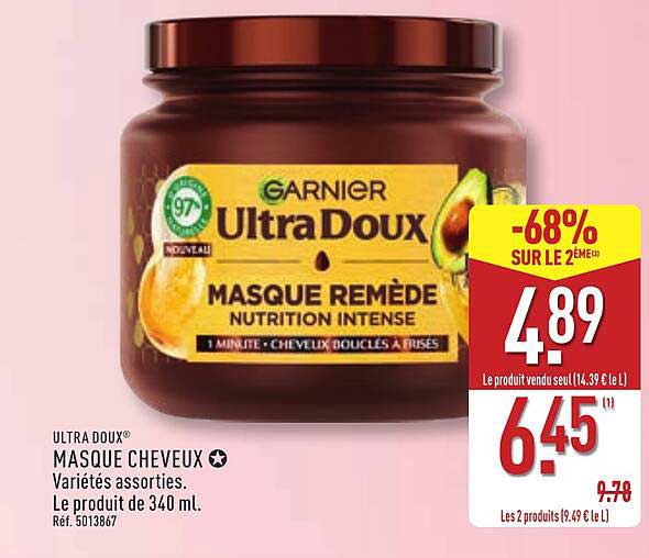 Masque Cheveux Ultra Doux - Variétés assorties