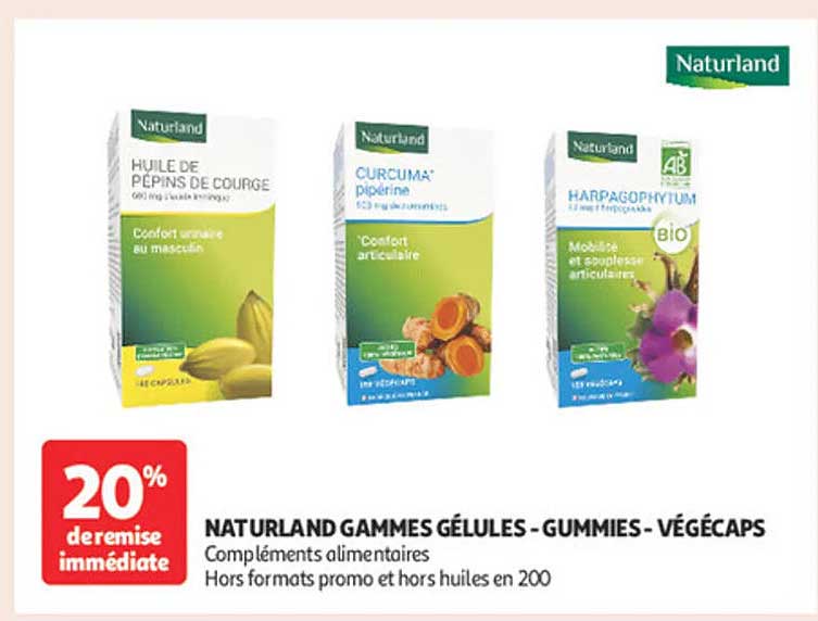 NATURLAND GAMMES GÉLULES - GUMMIES - VÉGÉCAPS