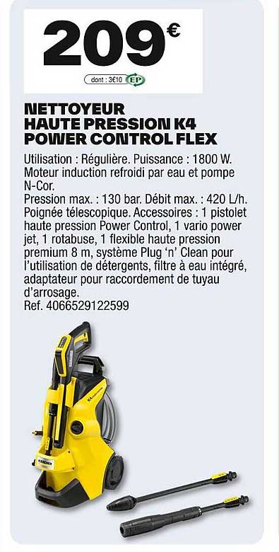 NETTOYEUR HAUTE PRESSION K4 POWER CONTROL FLEX