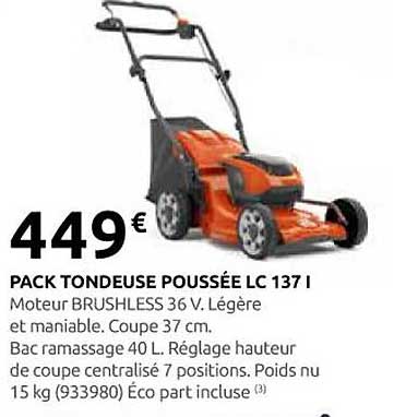 PACK TONDEUSE POUSSÉE LC 137 I
