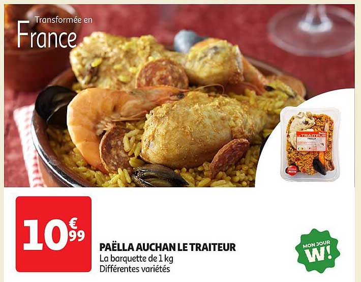 PAËLLA AUCHAN LE TRAITEUR