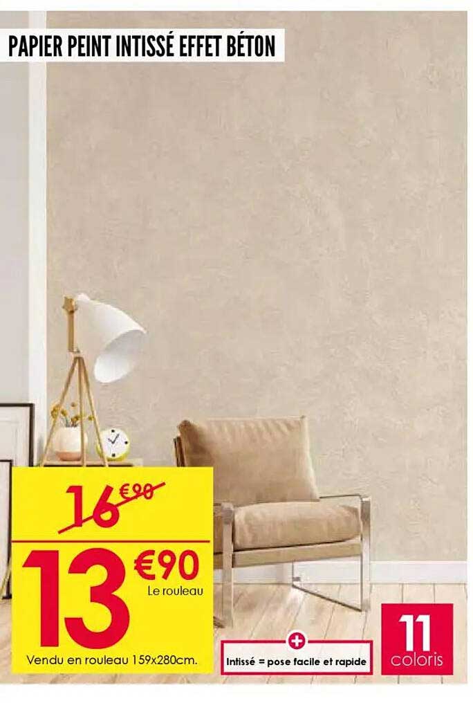 PAPIER PEINT INTISSÉ EFFET BÉTON