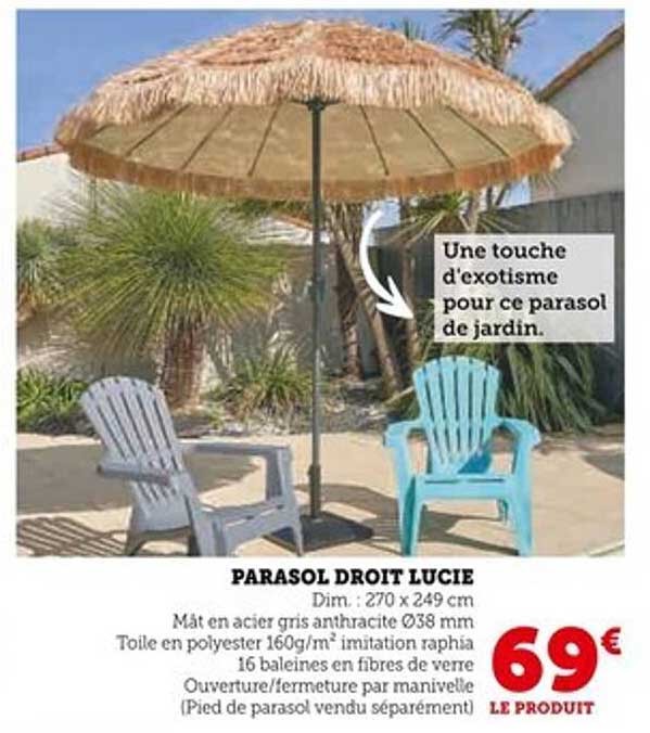 PARASOL DROIT LUCIE