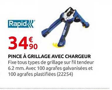 PINCE À GRILLAGE AVEC CHARGEUR