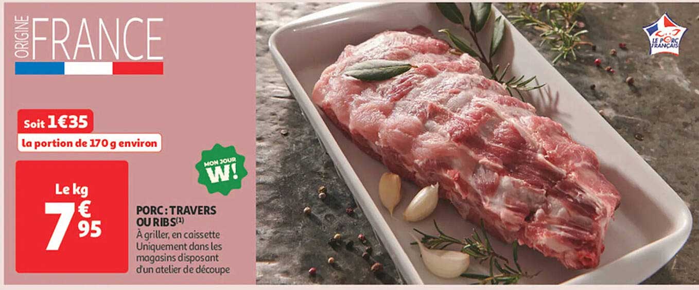 PORC : TRAVERS OU RIBS