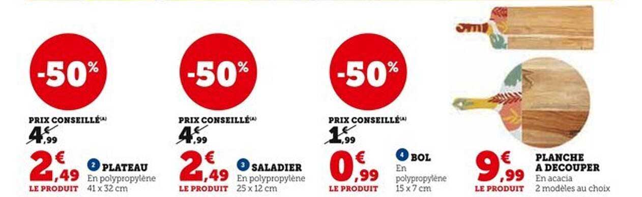 Promotion sur les articles de cuisine -50%