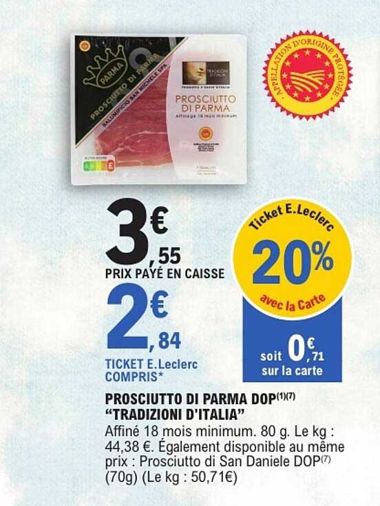 PROSCIUTTO DI PARMA DOP "TRADIZIONI D'ITALIA"