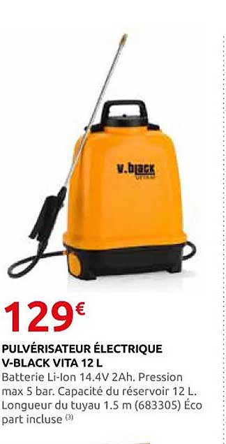 PULVÉRISATEUR ÉLECTRIQUE V-BLACK VITA 12 L