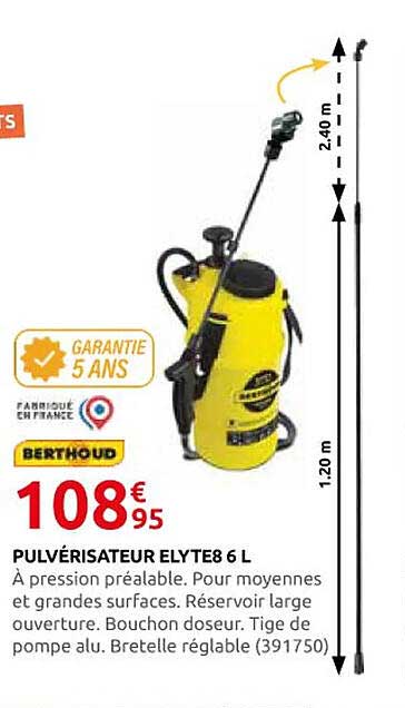 PULVÉRISATEUR ELYTE 6 L