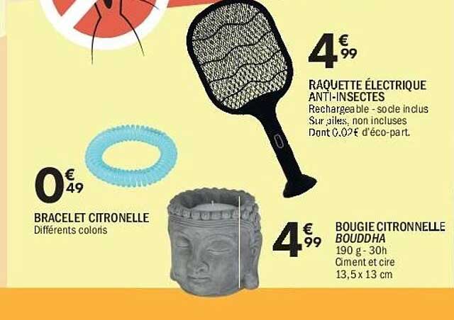 RAQUETTE ÉLECTRIQUE ANTI-INSECTES
