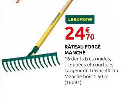 RÂTEAU FORGÉ MANCHÉ
