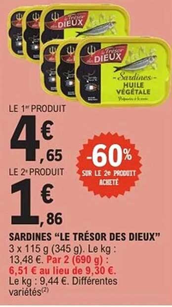 SARDINES "LE TRÉSOR DES DIEUX"