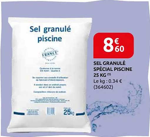 SEL GRANULÉ SPÉCIAL PISCINE 25 KG