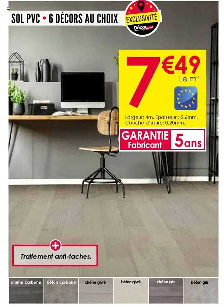 SOL PVC • 6 DÉCOR AU CHOIX