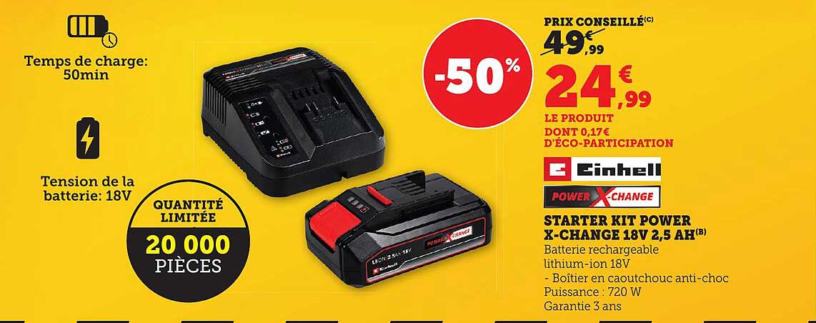 STARTER KIT POWER X-CHANGE 18V 2,5 AH