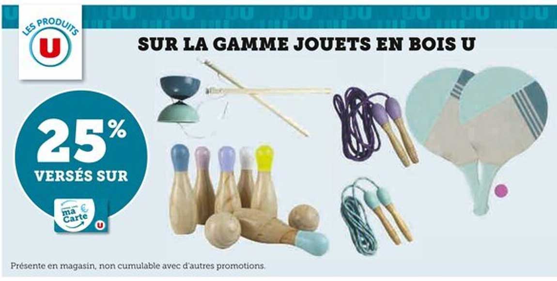 SUR LA GAMME JOUETS EN BOIS U