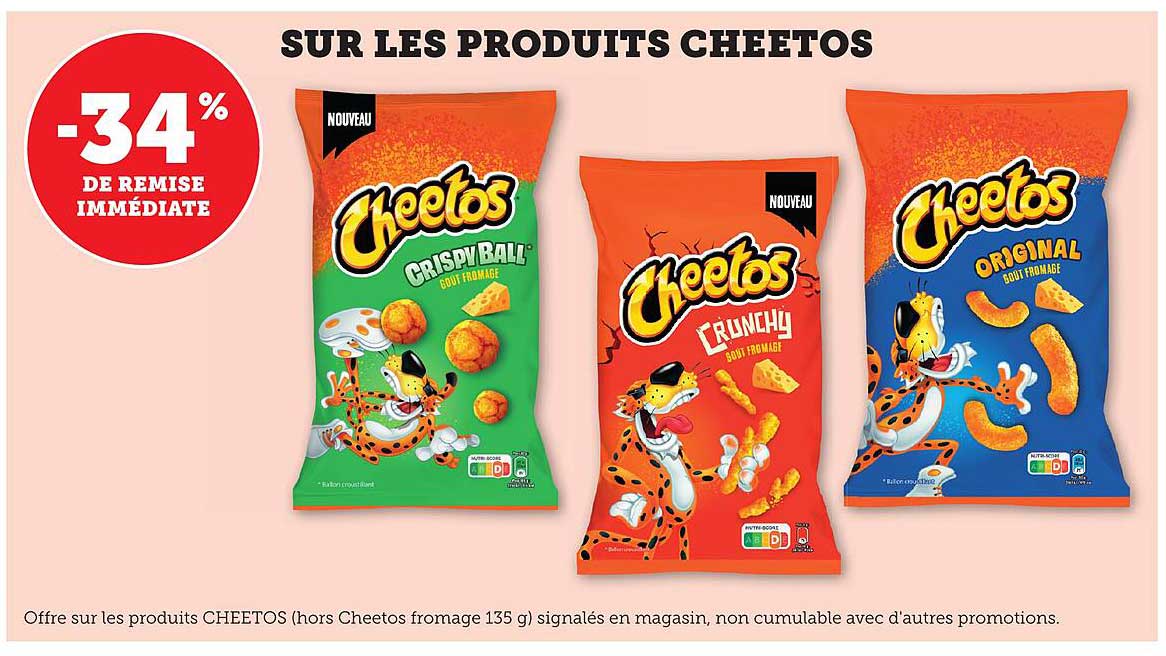 SUR LES PRODUITS CHEETOS