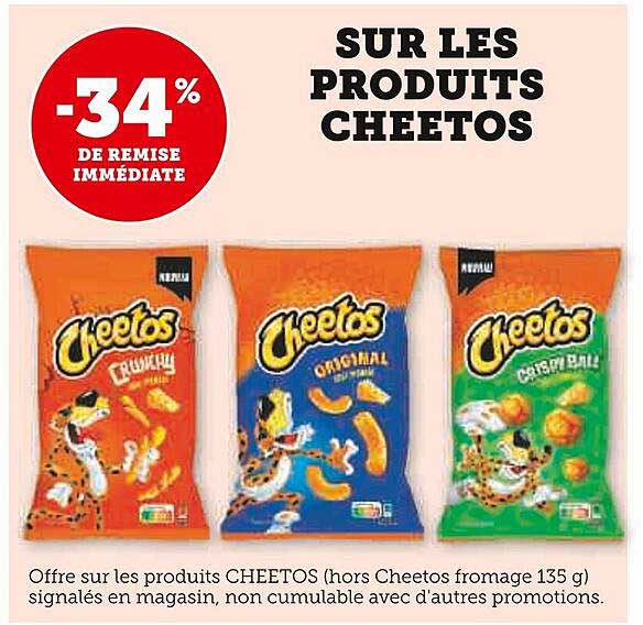 SUR LES PRODUITS CHEETOS